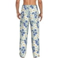 thumbnail image 3 of Xecao Daisies Flowers Men's Straight Lounge Pajama Pants: The Ultimate in Comfortable Sleepwear, 3 of 9
