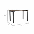 thumbnail image 4 of CoSoTower Rectangle Writing Desk with Steel Legs Mahogany, 4 of 6