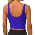 thumbnail image 4 of Picia Darkblue Sports Bra for Women,Padded Strappy Sports Bras Medium Support Yoga Bra with Removable Cups,Running Yoga Bra-X-Large, 4 of 9