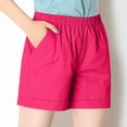 erdiore Trendy Crop Pajama Pants for Women Baggy Comfy Shorts Elastic Waist Comfy Solid Color