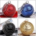 thumbnail image 5 of Womens Evening Bag Round Ball Clutch Sparkling Purse Rhinestone Handle Handbag Fringed Bags for Wedding Party Prom, 5 of 7