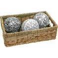 thumbnail image 2 of Oriental Furniture 4" Black & White Decorative Porcelain Ball Set, decorative item, 2 of 2