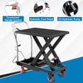 thumbnail image 6 of Hydraulic Lift Table Cart, 500lbs Capacity 28.5" Lifting Height,Portable Electric Hydraulic Liftingwith 4 Wheels and Non-Slip Pad,Hydraulic Scissor Cart for Material Handling, 6 of 7