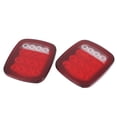 thumbnail image 4 of Luces Traseras Cuadradas de 12 V Y 16 LED, Se?al de Giro, Se?al de Giro, Respaldo, Luces de Marcador de Freno Inverso, Lámparas para Jeep Wrangler JK TJ CJ YJ 1976-2006 EOTVIA  No, 4 of 6