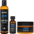 thumbnail image 1 of Live Bearded: Kit de cuidado de barba de 3 pasos - Leyenda - Aceite para barba y mantequilla para barba - Ingredientes naturales con manteca de karité, aceite de jojoba y más - Apoyo al crecimiento, 1 of 5