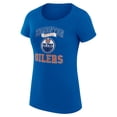 thumbnail image 2 of Women's G-III 4Her by Carl Banks Royal Edmonton Oilers Super-Slim Fit Lightweight Team Logo Graphic T-Shirt, 2 of 3