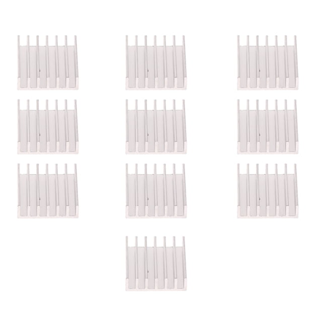 10Pcs 6063 Disipadores De Calor De Enfriamiento De Aluminio Disipador De Calor Del Disipador De Calor 20 * 20 * 6m M CUTICAT Fregadero de calor del radiador