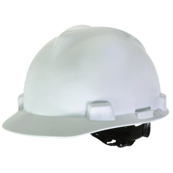 Safety Works SWX00344 Hard Hat, 4-Point Textile Suspension, HDPE Shell, White, Class: E