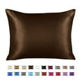 thumbnail image 7 of Luxury Satin Pillowcase for Hair and Skin Standard Satin Pillowcase with Zipper, Brown (2 per Pack) - Blissford, 7 of 7