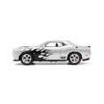 thumbnail image 2 of 2015 Dodge Challenger SRT Hellcat Silver Metallic with Flames "Nitrous Express" "Bigtime Muscle" Series 1/24 Diecast Model Car by Jada, 2 of 4