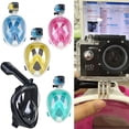 thumbnail image 3 of Hot Breath Full Face Mask Surface Diving Snorkel Scuba for GoPro (L/XL), 3 of 7