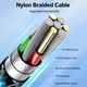 thumbnail image 5 of Cable de carga rápida USB 3A para iPhone 14, 11, 12, 13 Pro, X, XS Max, 6, 7, 8 Plus, SE, iPad, Cable de datos de cargador de teléfono, 1/2/3m, 10 pies, 5 of 5