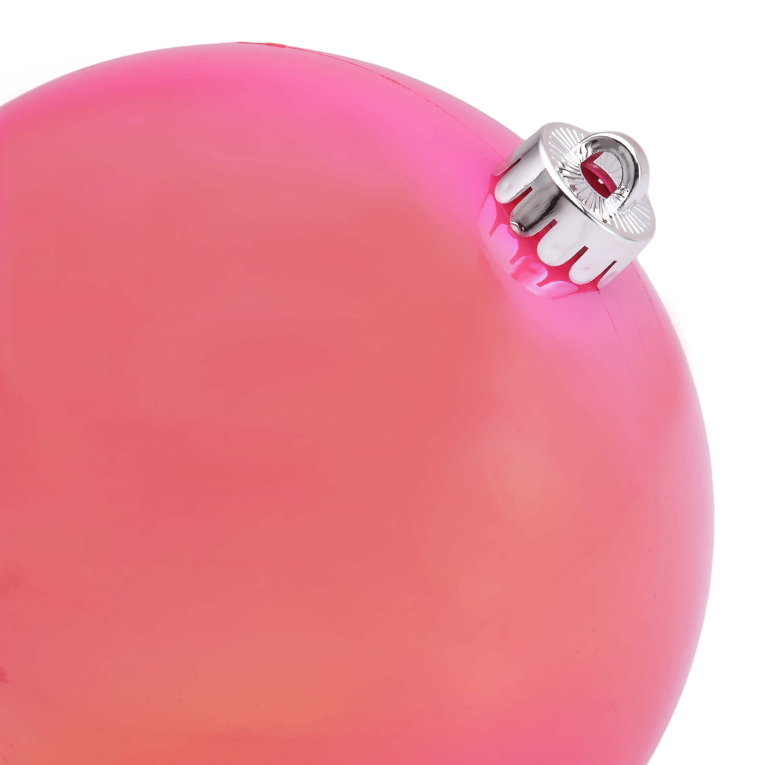 4-Count Pink and Green Iridescent Shatterproof Christmas Ornaments, 6.5", by Holiday Time