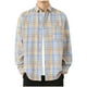 thumbnail image 2 of Blusa y camisa de manga larga con cuello vuelto para hombre, informal, con estampado y bolsillo, de poliéster, 2 of 5