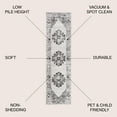 thumbnail image 6 of JONATHAN Y BOHEMIAN FLAIR 2 x 8 Runner Rug, Inigo Cottage Medallion - Dark Gray/Cream, BMF107B-28, 6 of 9