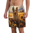 thumbnail image 2 of Balery Pastoral Sunflower Corgi Traje de Baño Estilo Hawaiano para Hombre, Shorts de Secado Rápido con Bolsillos-Small, 2 of 6