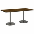 thumbnail image 7 of KFI Studios Mode 2.5' x 6' Bistro Table, Crisp Linen, Silver Base, 7 of 7