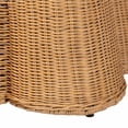 thumbnail image 7 of Miekor Furniture Scallop Natural Rattan Ottoman with Cushion - Handwoven Wicker Accent Bench for Living Room, Bedroom or Entryway, Coastal Boho Style Accent Furniture, Rectangle No.4518, 7 of 7
