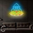 thumbnail image 3 of C-CRAFT Monkey Nachos Neon Led Light Up 33 inch for Mexican Nachos Restaurant Wall Decor, 3 of 5