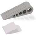 thumbnail image 4 of Wedge Rubber Door Stop Set - Floor and Door Bottom Protection with Self-Adhesive Holder (2 Pack, Gray), 4 of 5