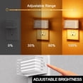 thumbnail image 5 of YANSUN 2 Pack Dimmable Amber Plug in Night Light, 1W LED Powered Wall Lighting Fixture with Dusk to Dawn Sensor & Memory Function, 5 of 7