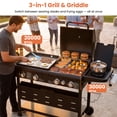 thumbnail image 2 of Grill and Griddle Combo with 50000 BTU, 702 SQ.IN Cooking Space for Backyard / Patio / Camping / Tailgating, 2 of 9