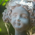thumbnail image 4 of Classic Greek Grey Lady Indoor Outdoor Cement Head Planter Indoor Outdoor Home Garden Decor, D7 x 11" (Gray), 4 of 7