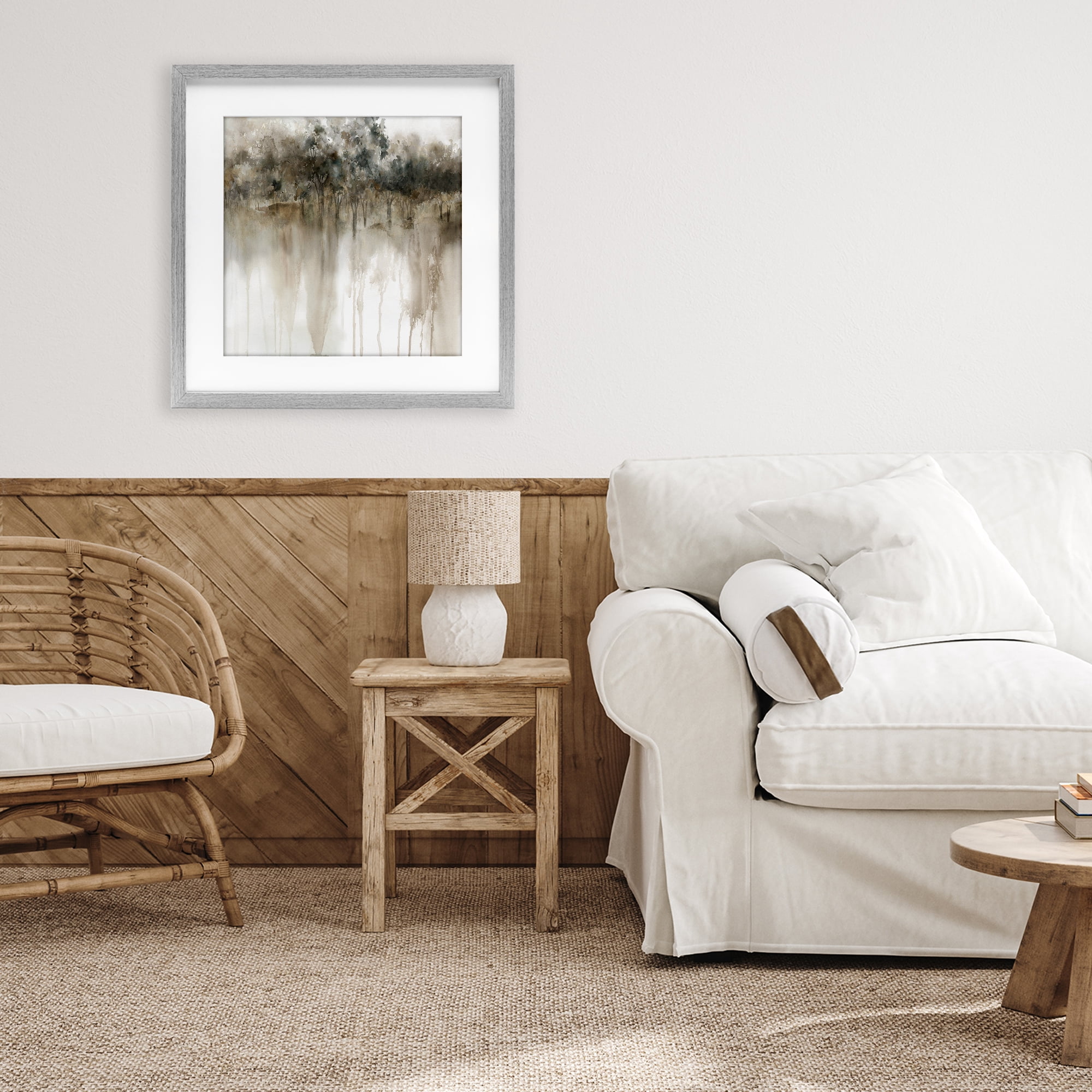 Stupell Industries Forest Edge Illusion Gray Framed Print Under Glass, design by Carol Robinson
