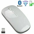 thumbnail image 2 of Wireless Mouse for Macbook iMac PC iPads, Tablets  Smart Phones Universal 2.4GHz Rechargeable Bluetooth Mice for MacBook Air Pro iPad PC Laptop Tablets, White, 2 of 9