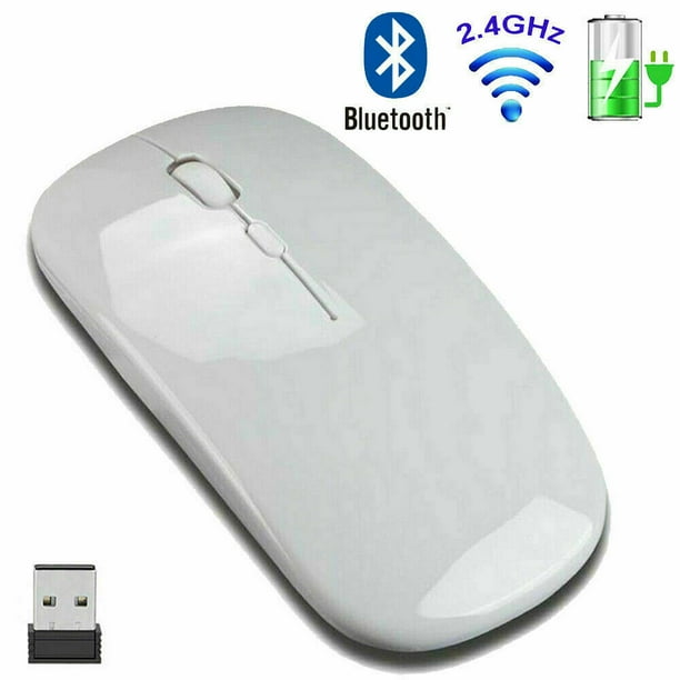 Wireless Bluetooth Mouse Universal 2.4GHz Rechargeable Mice for MacBook