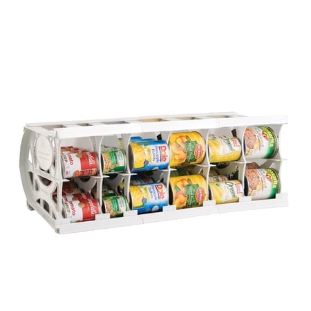 Shelf Reliance cansolidator Pantry Plus 60 cans Organizer for Pantry Rotating canned Food Storage Kitchen Organizer and Storage