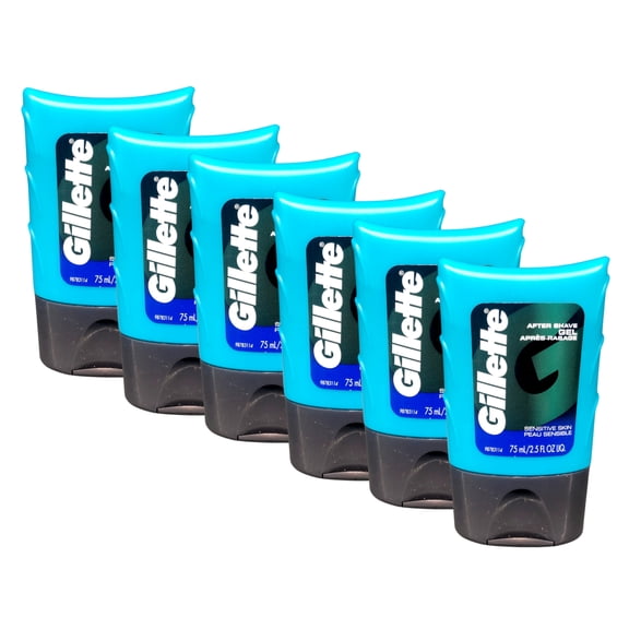 Gillette After Shave Gel Sensitive Skin 2.50 oz (Pack of 6)