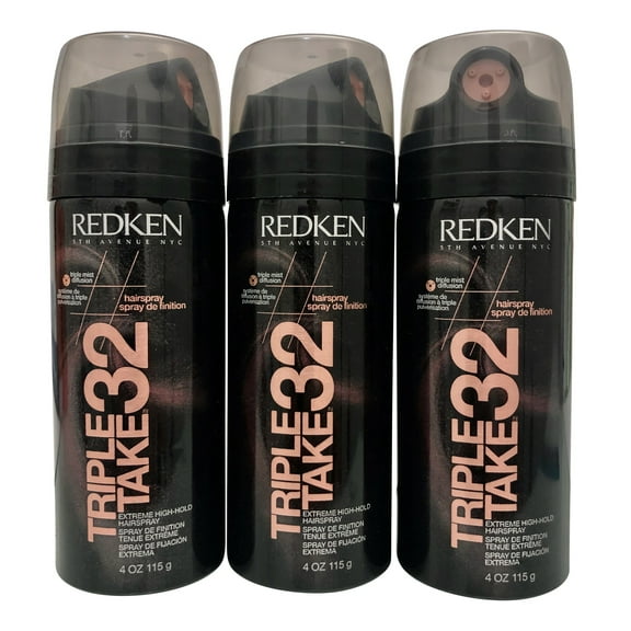 Redken Triple Take 32 Extreme High Hold Hairspray 4 Oz (Pack of 3)