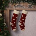 thumbnail image 2 of 4 Pcs Bas de Noël Suspendus à Pois Solides Ornement de Bas de Noël, 2 of 5
