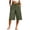 Army Green, variant on Sexlip Women's Wide Leg preppy style Pants All Season wide leg elastic waist cotton linen cotton solid color with pockets Yellow L