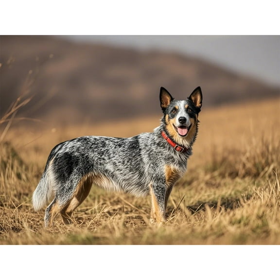 Diamond Art Australian Cattle Dog Blue Heeler 5D Diamond Painting DIY Kits Full Round Drill Crystal by Number Embroidery Arts and Crafts for Living Room Home Wall Decor 12x16 inch