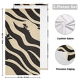 thumbnail image 2 of 2-Piece Polyester cotton Towel Set Absorbent Black and Beige Stripe Hand Towel Bath Towel Soft and Comfortable Machine Wash 28.3x14.4, 2 of 7