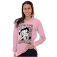 thumbnail image 4 of Betty Boop Kanji Hashtag Attitude Women's Long Sleeve T Shirt Brisco Brands S, 4 of 6