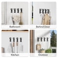 thumbnail image 7 of NIFFGAFF Hook Towel Hanger Wall Mount: 6 Packs Self-Adhesive Heavy Duty Hooks for Bathroom, Door, Sturdy Metal Holder for Coats, Clothes, Key, Decorative Bath Accessory, White, 7 of 7