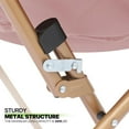 thumbnail image 6 of Faux Fur Chair, Folding Chair Soft Lounge Chair, Portable Moon Chair for Bedroom, Dorm Rooms, Apartments, Lounging, Garden and Courtyard(Pink), 6 of 15
