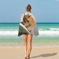 thumbnail image 4 of Surfing Cat Beach Towel – with A Unique Design, Extra Large,XL (32”x 63”) for Kids & Adults, 4 of 7