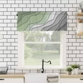 thumbnail image 4 of Sage Green Ombre Valance Curtain for Kithchen Windows Green and Grey Gradient Modern Abstract Geometric Valance Tier Curtain Rod Pocket Valances for Bedroom/Living Room/Bathroom, 1 Panel, 54x18 Inch, 4 of 6