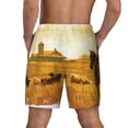 thumbnail image 2 of Lsque Mens Swim Trunks Western Cowboy Ranch Pattern - Bathing Suit Compression Liner - Beach Swim Shorts Swimwear - (S-3XL) - Stretch Quick Dry -XX-Large, 2 of 9