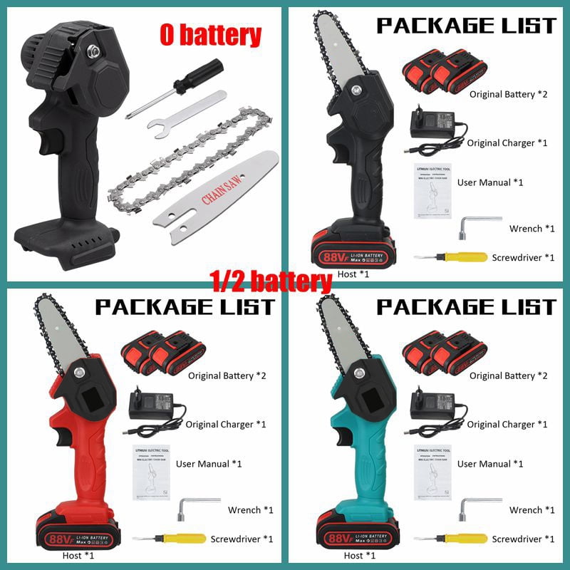 Vtin 4 Inch 88V 1200W Mini Chainsaw 