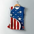 thumbnail image 5 of Frostluinai Womens USA Independence Day Sleeveless Shirts Crew Neck American Flag Tank Tops Plus Size Red White and Blue Tee Shirts, 5 of 5
