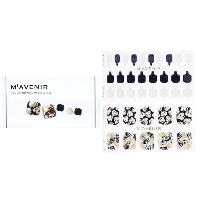 Adhesivo para uñas Mavenir Tropical Palmtree Pedi con estampado