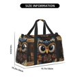 thumbnail image 3 of Easygdp Quirky Owl With Glasses Bolsa de Gimnasio, Bolsa de Viaje Duffel, Bolsa de Fin de Semana con Compartimentos, Bolsa de Mano para Noche, 3 of 7