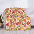 thumbnail image 3 of Rateoe Cute Colorful Pumpkins Pattern Flannel Throw Blanket, Ultra-soft Blanket for Bed, Couch, Car, Hypoallergenic Anti-pilling blanket-60"x50"(Horizontal), 3 of 6