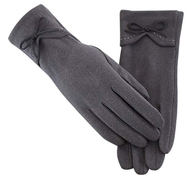 RYRDWP Women's Solid Velvet Gloves Color German With T-ouch Screen For Index