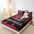 thumbnail image 4 of jejeloiu Football Sport City Twin Sheet Sets,Red Rugby Helmet Bedding For Boys Kids 3 Pieces, 4 of 7